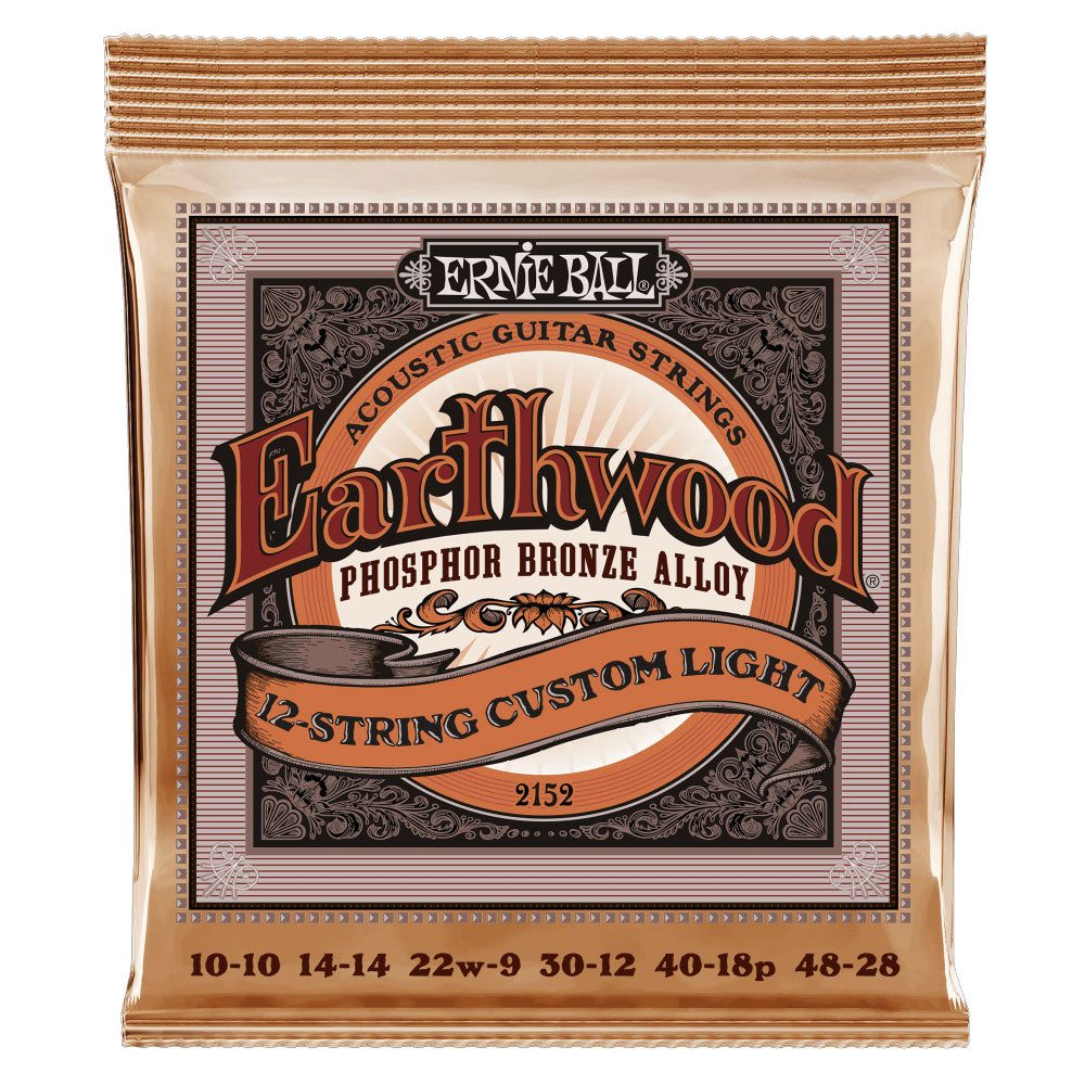 Ernie Ball Custom Light Earthwood Phosphor Bronze 12 String Acoustic Guitar