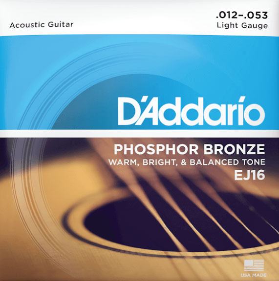 D'Addario EJ16 Light Acoustic Guitar Strings
