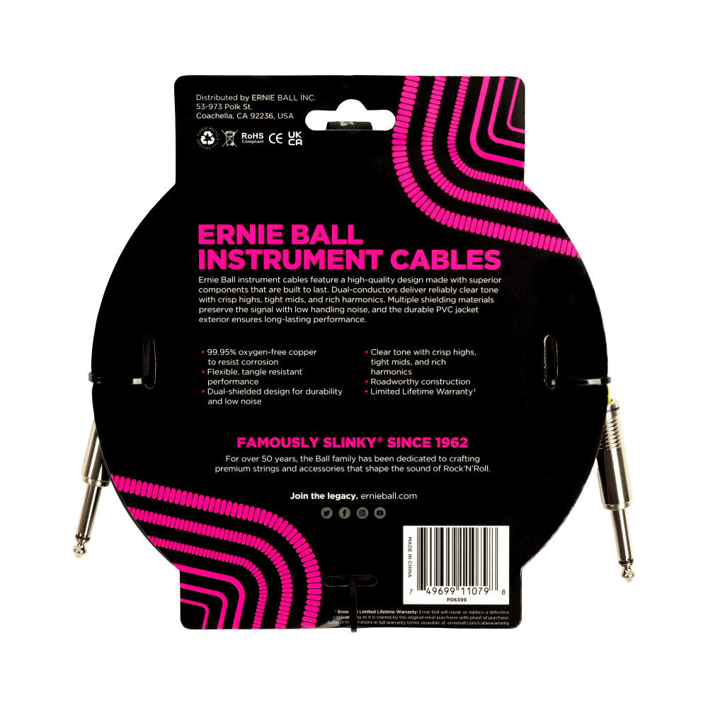 Ernie Ball Classic Instrument Cable 15FT - Black