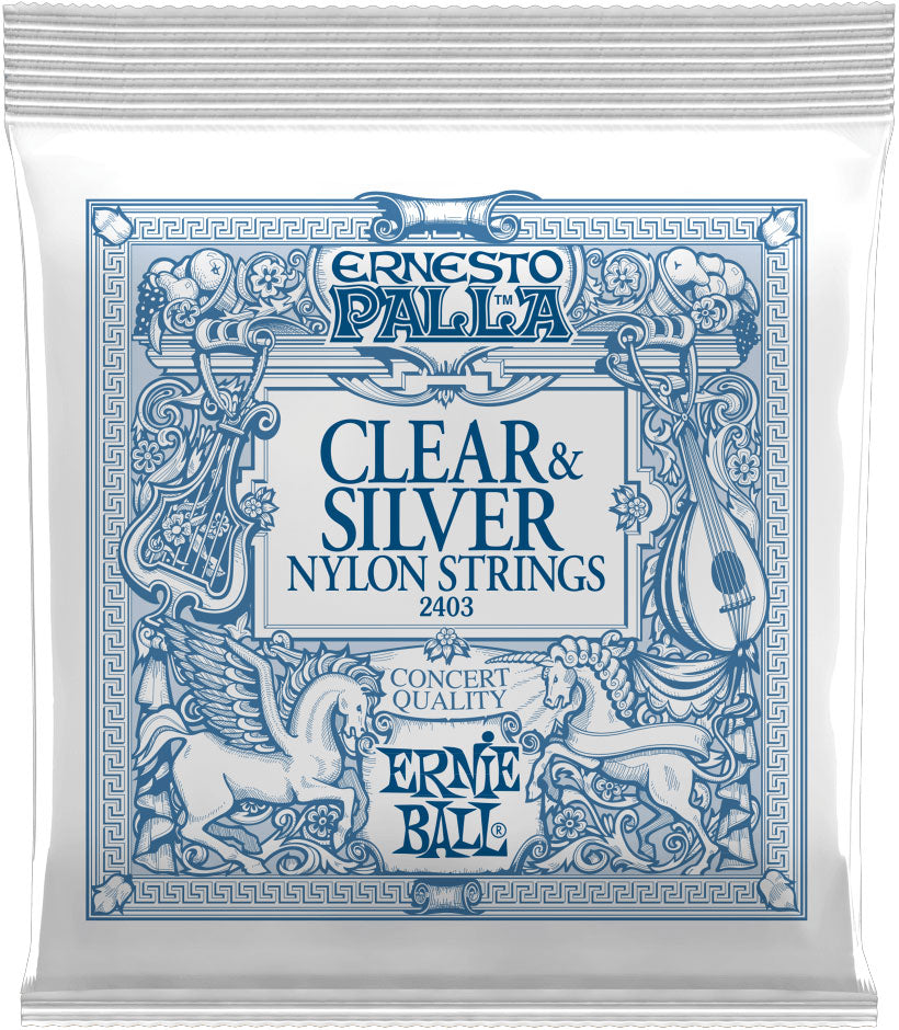 Ernie Ball 2403 Ernesto Palla Classical Guitar Strings - Clear and Silver