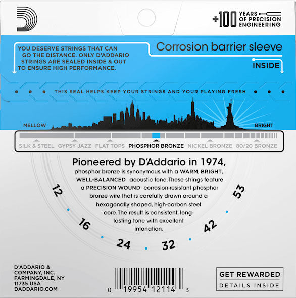 D'Addario EJ16 Light Acoustic Guitar Strings