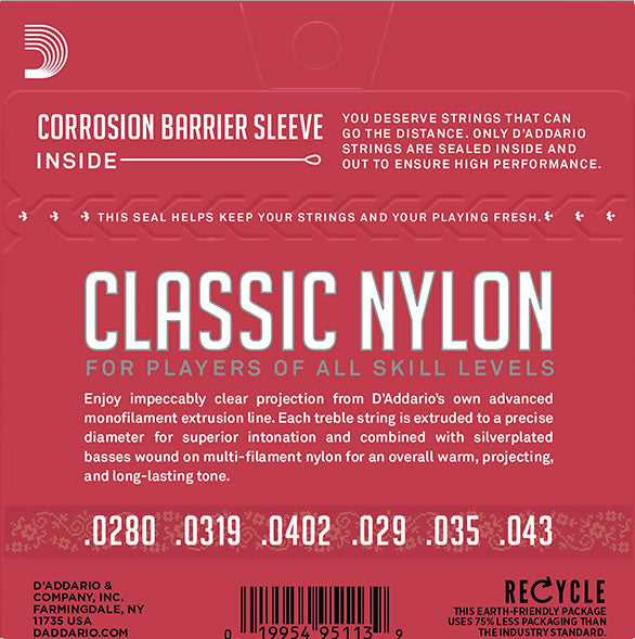 D'Addario EJ27N Classic Nylon Student strings - Normal Tension