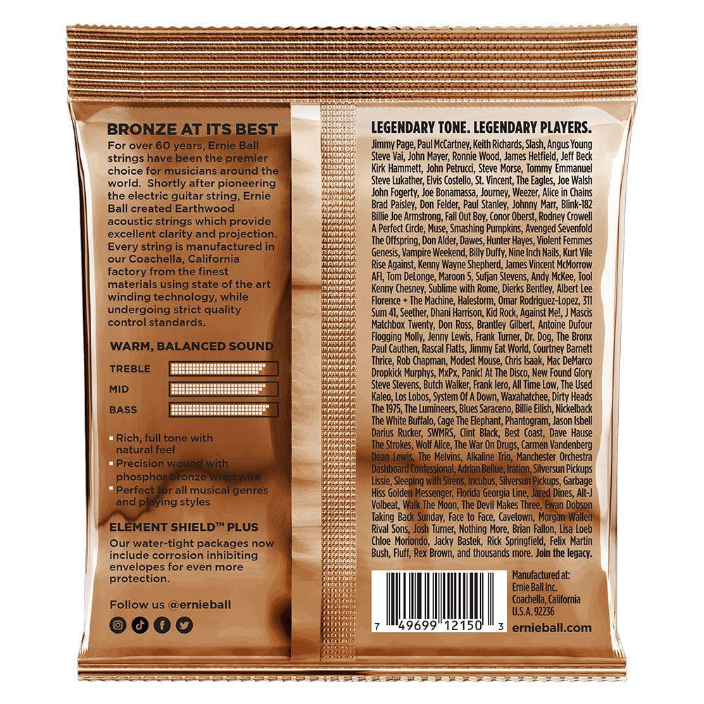 Ernie Ball Rock & Blues Earthwood Phosphor Bronze Acoustic Guitar Strings
