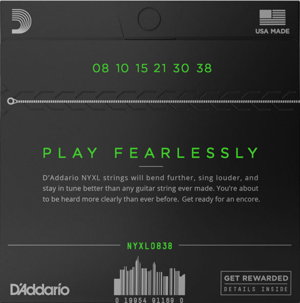 D'Addario NYXL0838 Extra Super Light Electric Guitar Strings