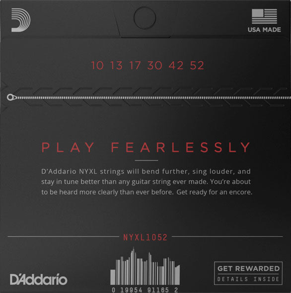 D'Addario NYXL1052 Light Top/Heavy Bottom Electric Guitar Strings