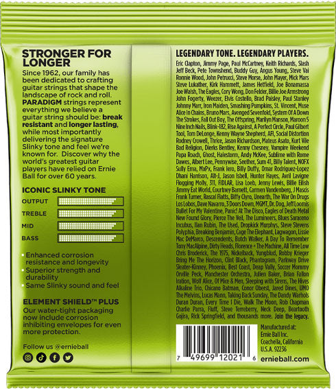 Ernie Ball Regular Slinky Paradigm Electric Guitar Strings