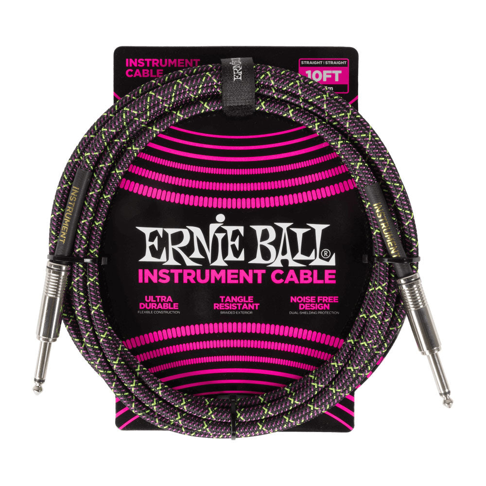 Ernie Ball Braided Instrument Cable 15FT - Purple Python