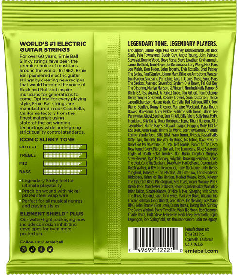 Ernie Ball Regular Slinky Nickel Wound Strings 10-46 Gauge