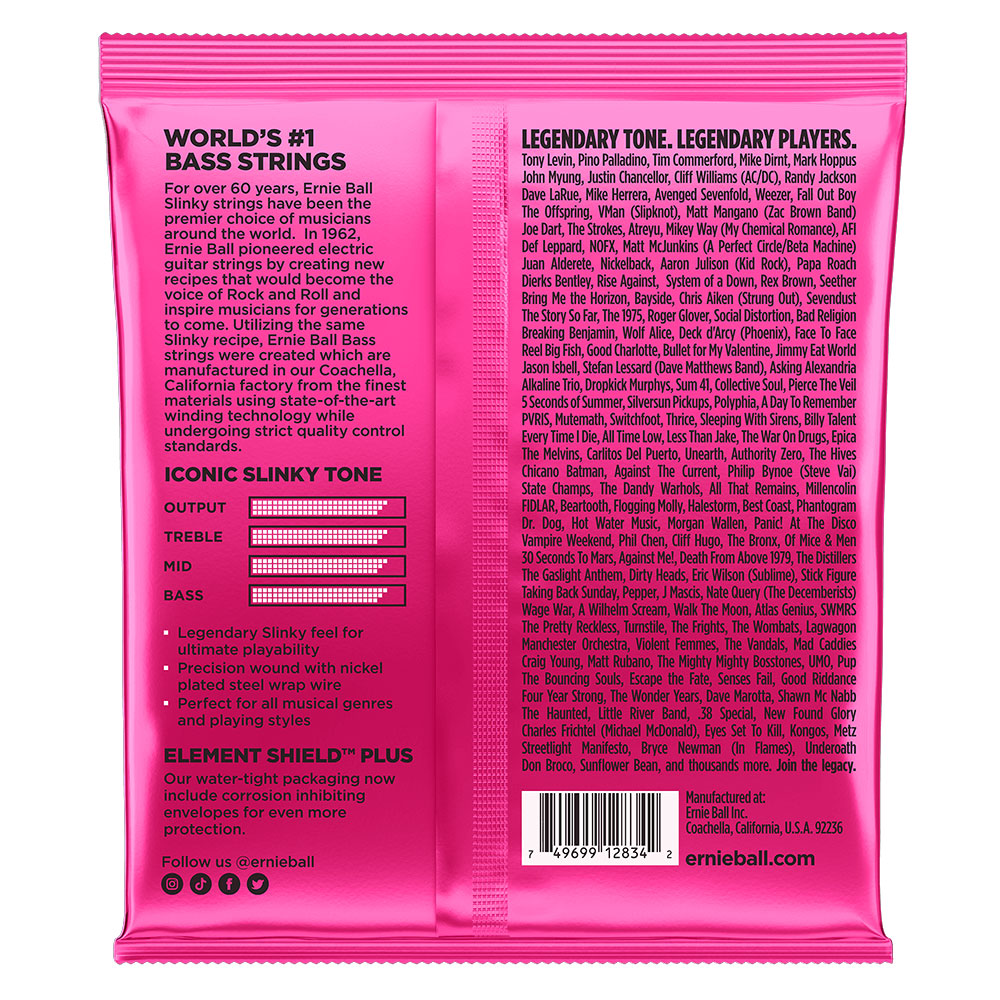 Ernie Ball Super Slinky Nickel Wound Bass Strings