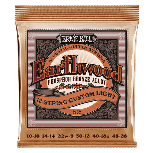 Ernie Ball Custom Light Earthwood Phosphor Bronze 12 String Acoustic Guitar