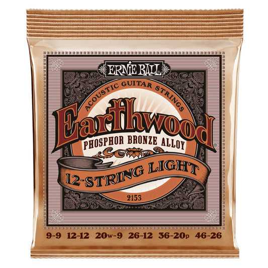 Ernie Ball Light Earthwood Phosphor Bronze 12 String Acoustic Guitar