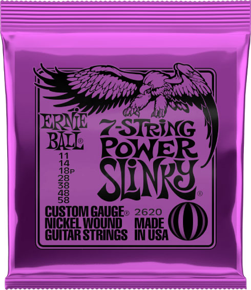 Ernie Ball Power Slinky Nickel Wound 7 Strings