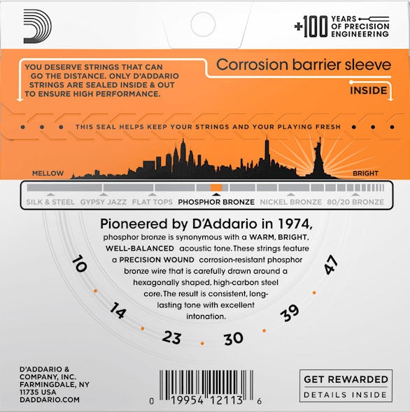 D'Addario EJ15 Extra Light Acoustic Guitar Strings