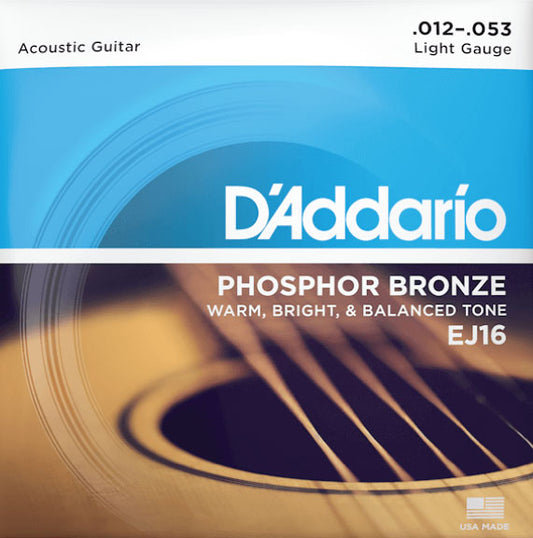 D'Addario EJ16 Light Acoustic Guitar Strings