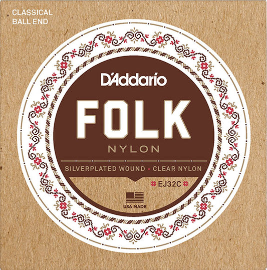 D'Addario EJ32C Folk Nylon - Normal Tension Strings