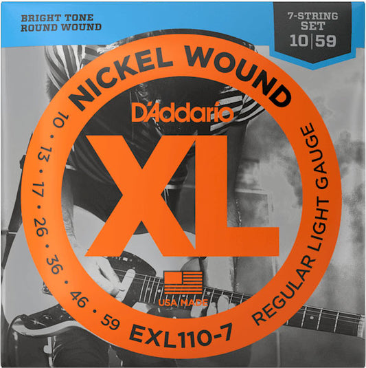 D'Addario EXL110-7 Regular Light 7-String Electric Guitar Strings