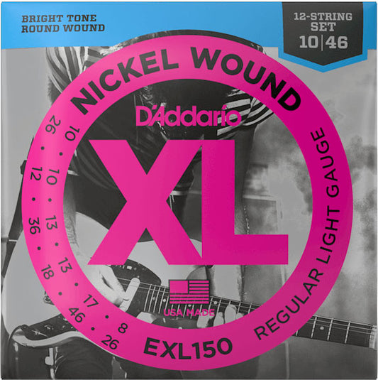 D'Addario EXL150 Regular Light 12-String Electric Guitar Strings