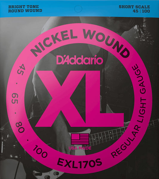 D'Addario EXL170S Regular Light Short Scale Bass Strings