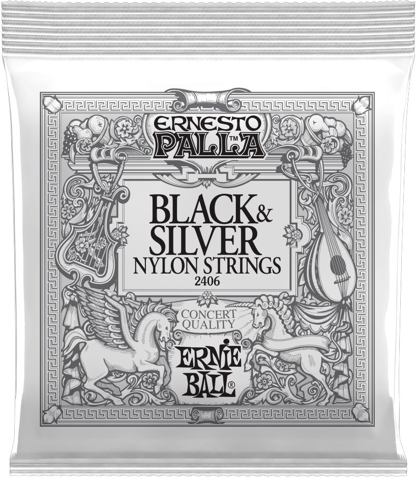 Ernie Ball 2406 Ernesto Palla Classical Guitar Strings - Black and Silver