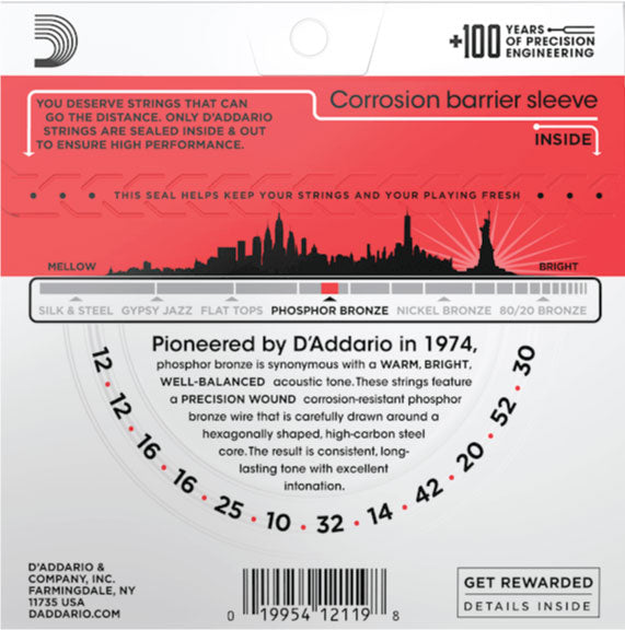 D'Addario EJ39 Medium 12-String Acoustic Guitar Strings