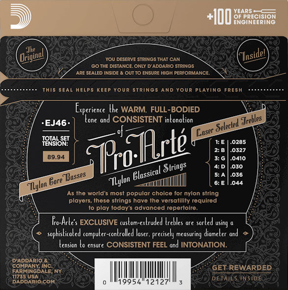 D'Addario EJ46 Pro-Arte’ Nylon - Hard Tension