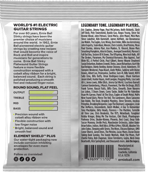 Ernie Ball Regular Slinky Cobalt Flatwound Electric Guitar Strings