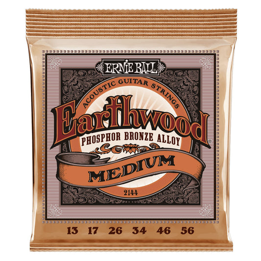 Ernie Ball Medium Earthwood Phosphor Bronze Acoustic Guitar Strings