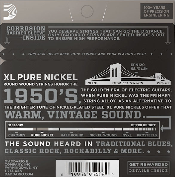 D'Addario EPN115 Medium Electric Guitar Strings