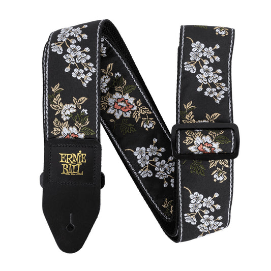 Ernie Ball Classic Jacquard Guitar Strap - White Blossom